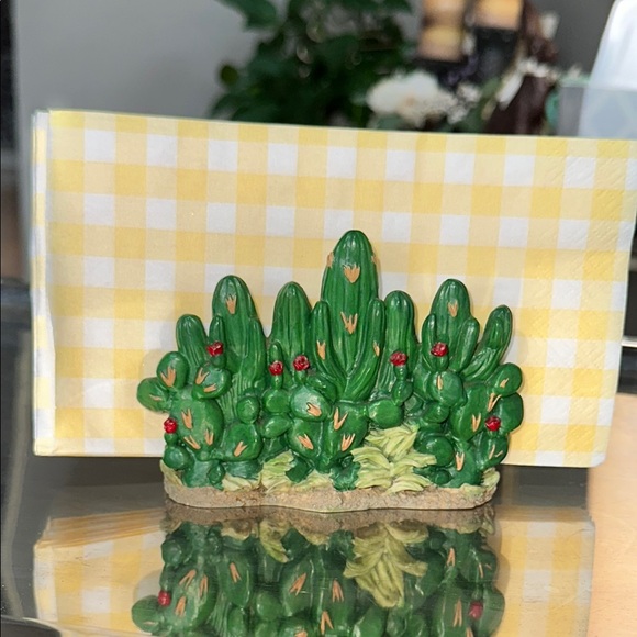Festive Green Cactus Napkin Holder - Picture 7 of 11